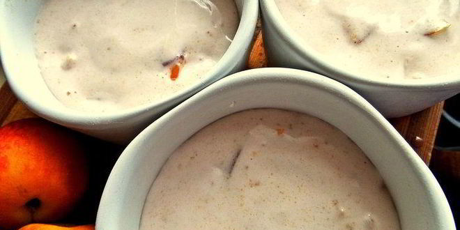 Рецепт нежного пирожного с персиками