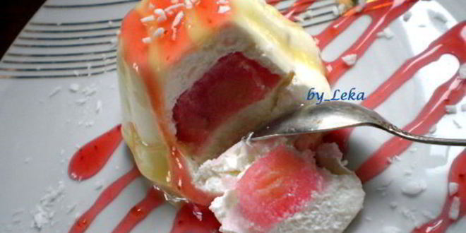 Рецепт пирожного личи с малиной