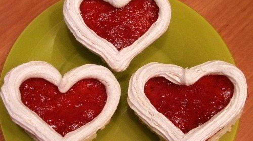 Как приготовить пирожное валентинки