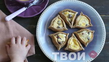 Рецепт Полезных пирожных гоменташн с творогом