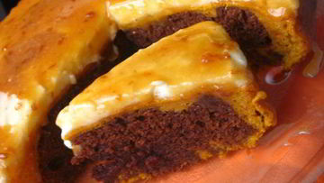 Рецепт Тыквенного брауниза с творожной начинкой