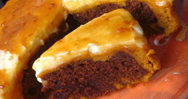 Рецепт Тыквенного брауниза с творожной начинкой