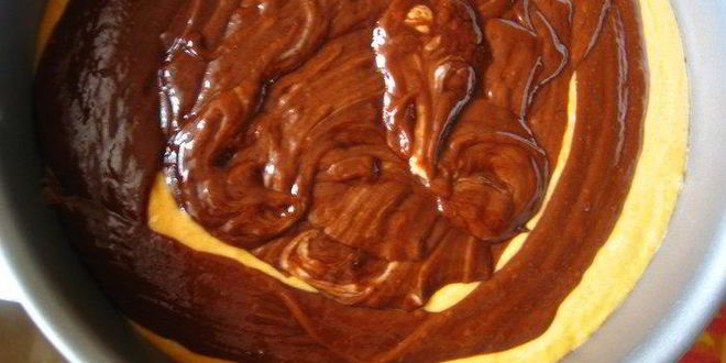 Рецепт тыквенного брауниза с творожной начинкой