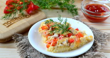 Рецепт Нежнейшей пиццы без муки