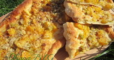 Рецепт Пиццы десертной Апельсин и ревень