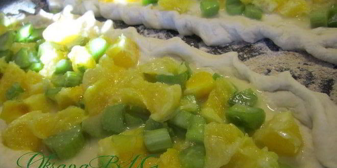 Рецепт пиццы десертной апельсин и ревень