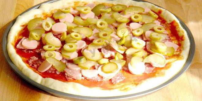 Рецепт пиццы мясное ассорти
