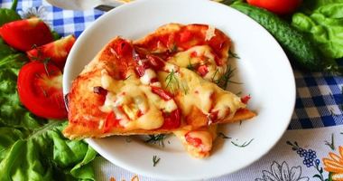 Рецепт Пиццы на тонком тесте без дрожжей