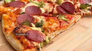 Рецепт Пиццы с колбасой и брокколи