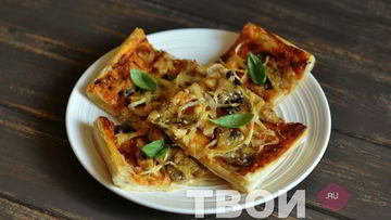 Рецепт Пиццы с курицей и грибами