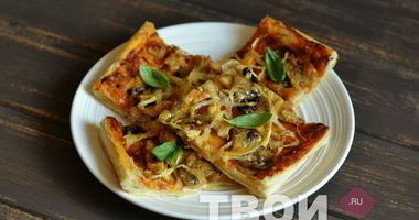 Рецепт Пиццы с курицей и грибами