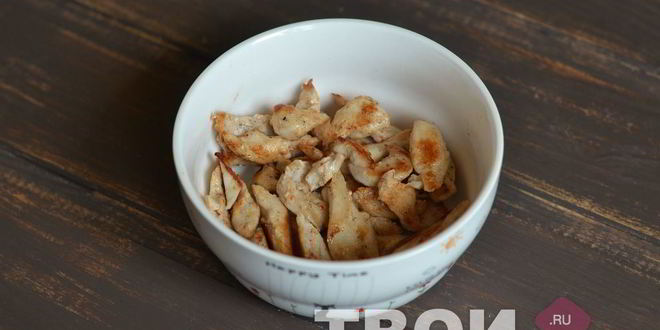 Рецепт пиццы с курицей и грибами