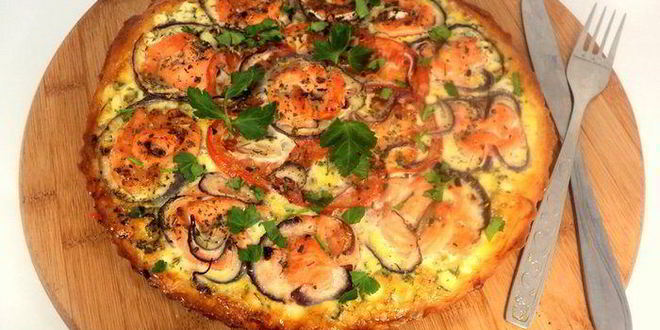 Рецепт пиццы с семгой и сливочным сыром
