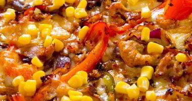 Рецепт Пиццы с цукини, курицей и кукурузой