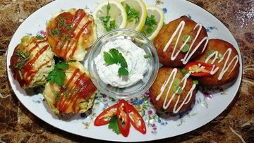 Рецепт Картофельных пончиков с куриными кексами