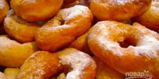 Рецепт пышных пончиков на кефире