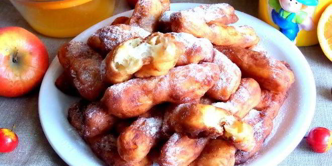 Рецепт творожных пончиков-батончиков