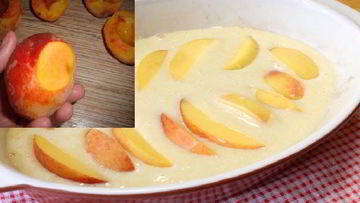 Рецепт Шарлотки с персиками