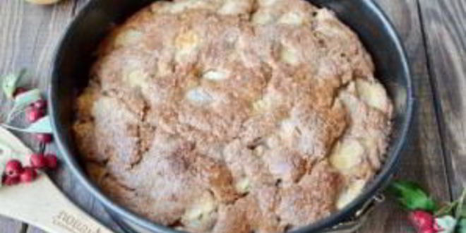 Рецепт шоколадной шарлотки с яблоками