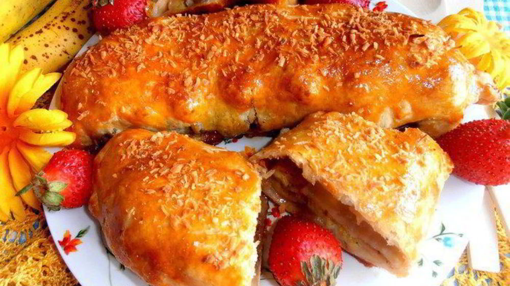 Как приготовить бананового штруделя в мармеладной карамели