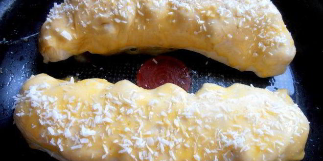 Рецепт бананового штруделя в мармеладной карамели