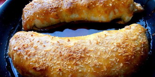 Рецепт бананового штруделя в мармеладной карамели