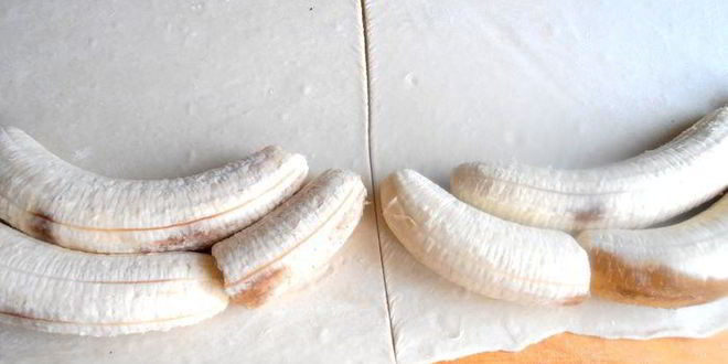 Рецепт бананового штруделя в мармеладной карамели