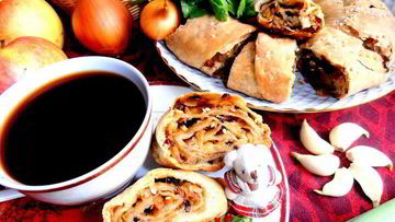 Рецепт Хрустящего постного штруделя с ароматной полезной начинкой