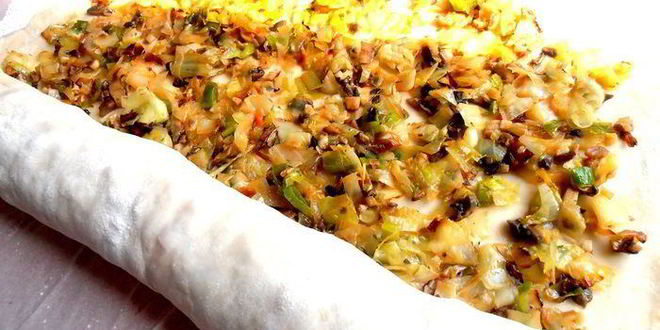 Рецепт хрустящего постного штруделя с ароматной полезной начинкой