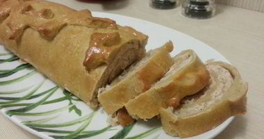 Рецепт Мяса-капустного штрудель из кабачкового теста
