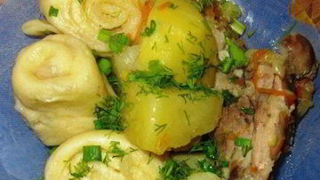 Рецепт Штруделя с курицей и картошкой