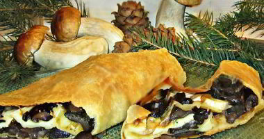Рецепт Штруделя с лесными грибами и сыром Бри