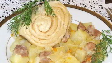 Рецепт Штруделя с мясом и картошкой