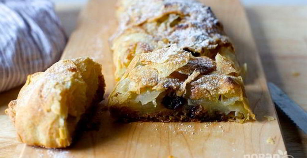 Рецепт мясного штруделя в мультиварке
