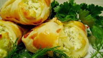 Рецепт Слоеных конвертиков с творогом