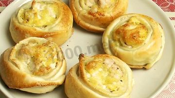 Рецепт Слоеных слоек с курицей