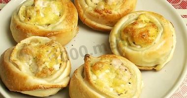 Рецепт Слоеных слоек с курицей