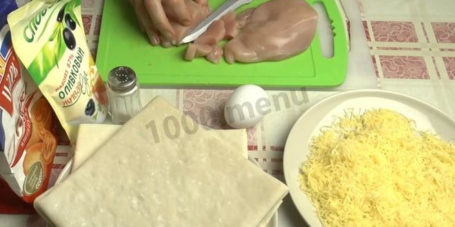 Рецепт слоеных слоек с курицей