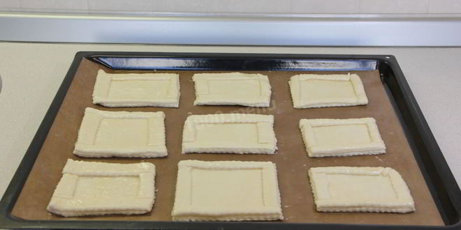 Рецепт слоек коробочки с начинкой
