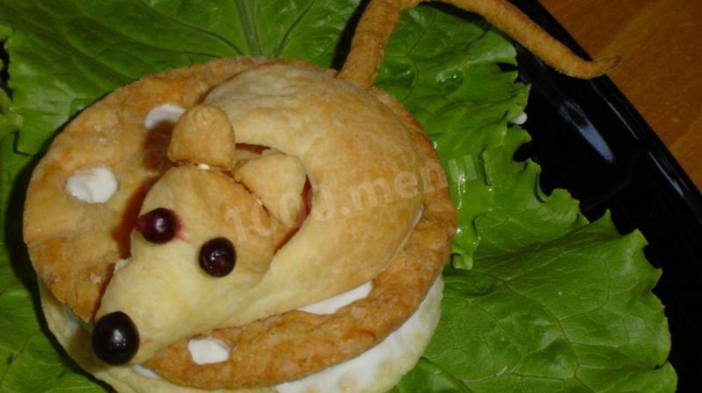 Как приготовить слойки мышка на сыре