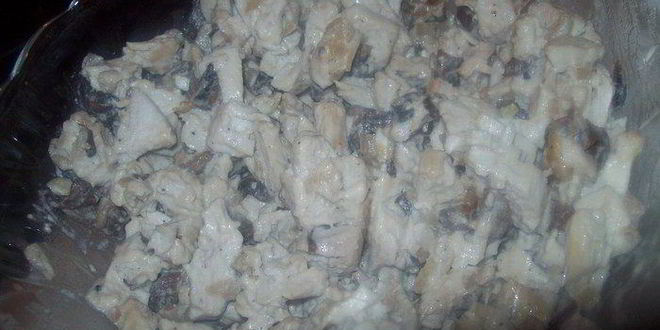 Рецепт слоек с курицей в сливочно-грибном соусе