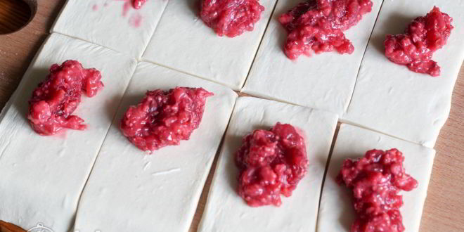 Рецепт слоек с малиной