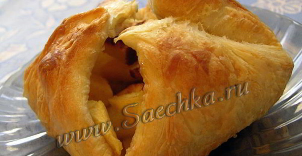 Рецепт слойки с ветчиной