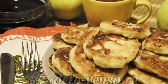 Рецепт сырников с яблоками