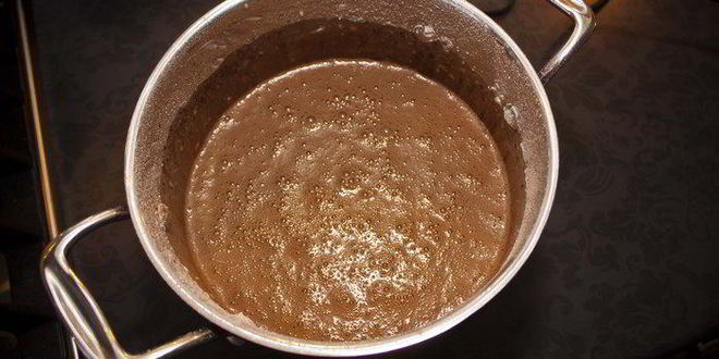 Рецепт блинного вишнево-шоколадный торт