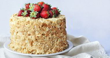 Рецепт Торта Наполеон с вареной сгущенкой