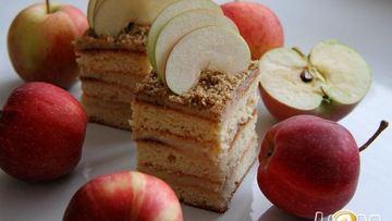 Рецепт Торта с яблочным кремом Райское яблочко
