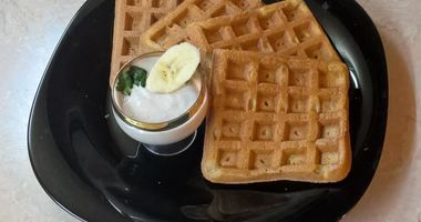 Рецепт Бельгийских вафель с корицей и банановым кремом