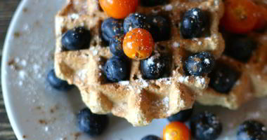 Рецепт Толстых вегетарианских вафель из кешью и овсянки