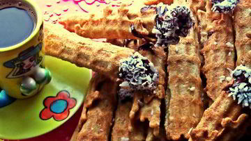 Рецепт Вафель хрустящих из разных хлопьев